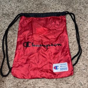 Black and red champion drawstring